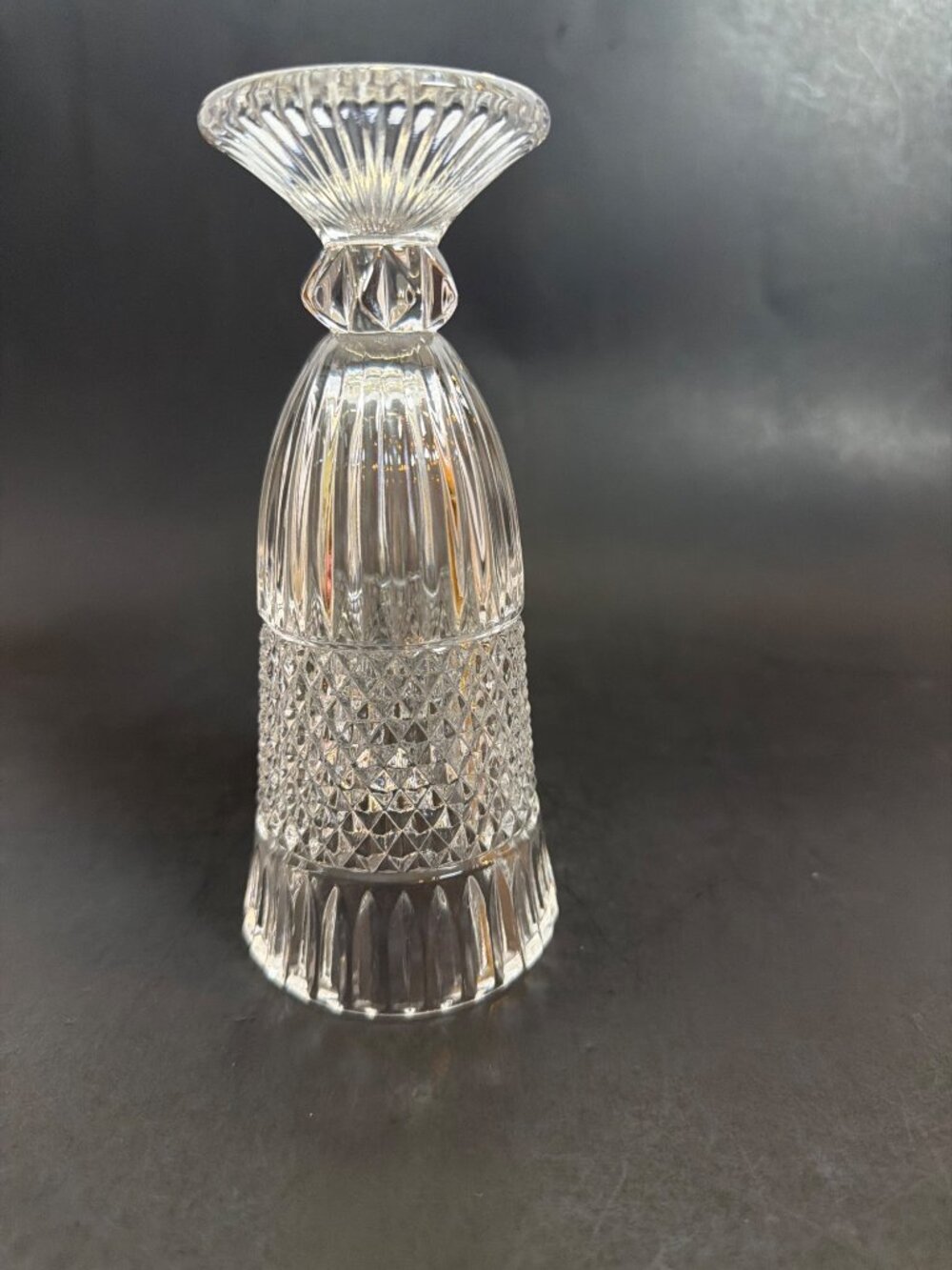 Vintage 1980s Fostoria Leonardo Clear Lead Crystal Footed Bud Vase USA MCM 6.25" - Picture 7 of 9